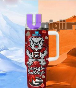 5qY7NK9Z Georgia Bulldogs Glitter Spirit Stanley Tumbler Cup 2 300x300