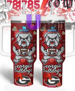 Georgia Bulldogs Glitter Spirit Stanley Tumbler Cup