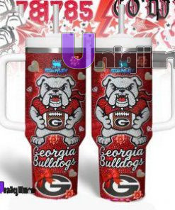 Georgia Bulldogs Glitter Spirit Stanley Tumbler Cup 1 300×300