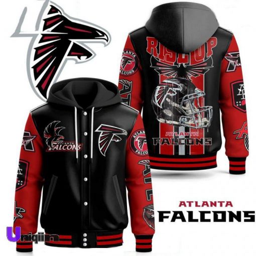 Atlanta Falcons Rise Up Hooded Varsity Jacket