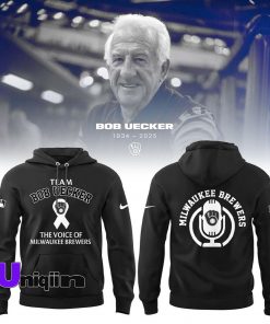 BOB UECKER Milwaukee Brewers Black Hoodie