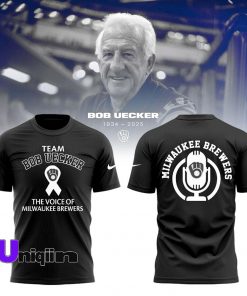 BOB UECKER Milwaukee Brewers Black Shirt