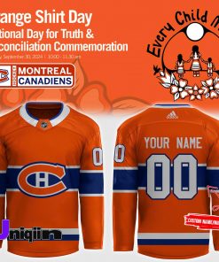 Canadiens Montréal x Orange Shirt Day 2024 Customer name Jersey