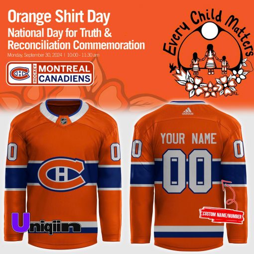 Canadiens Montréal x Orange Shirt Day 2024 Customer name Jersey