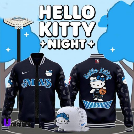 Dallas Mavericks x Hello Kitty Night Limited Varsity Jacket 1 768×768