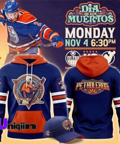 Edmonton Oilers Dia de los Muertos 2024 Pullover Hoodie