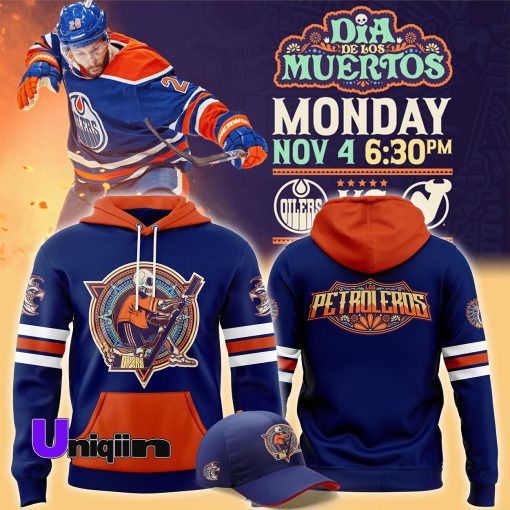 Edmonton Oilers Dia de los Muertos 2024 Pullover Hoodie