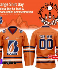 Kamloops Blazers Hockey Orange Jersey