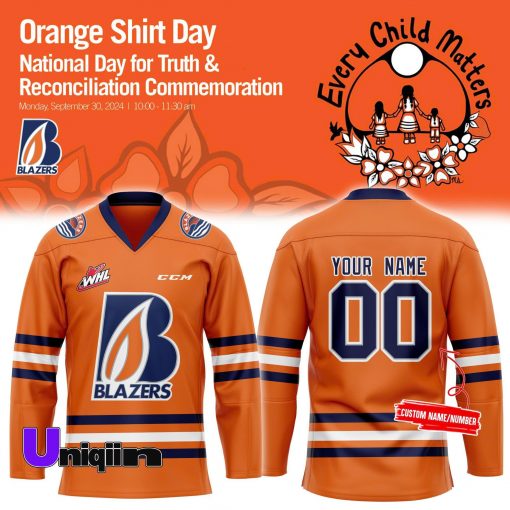 Kamloops Blazers Hockey Orange Jersey