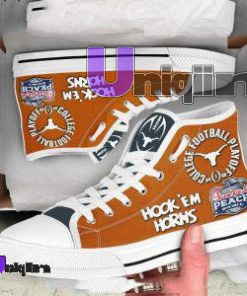 Texas Longhorns Peach Bowl Converse Canvas Shoes 3