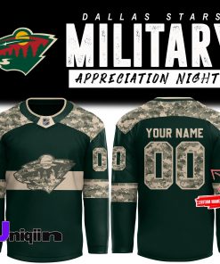 Minnesota Wild x Military Appreciation 2024 Custom Jersey