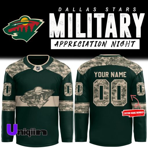 Minnesota Wild x Military Appreciation 2024 Custom Jersey