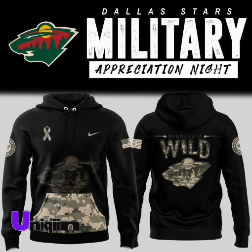 Minnesota Wild x Military Appreciation 2024 Pullover Hoodie