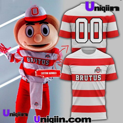 Ohio State Football Brutus Striped TShirt 1