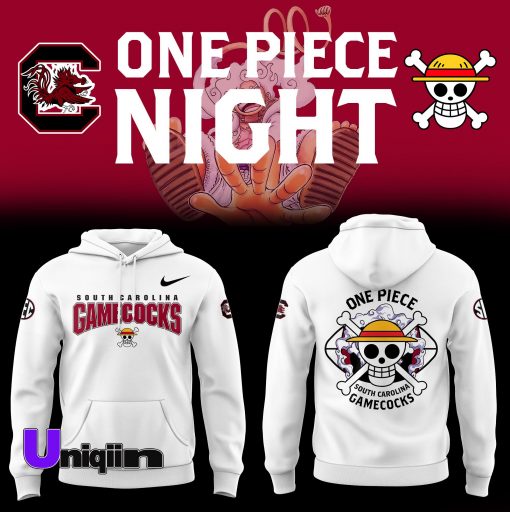 One Piece x Gamecocks White Hoodie