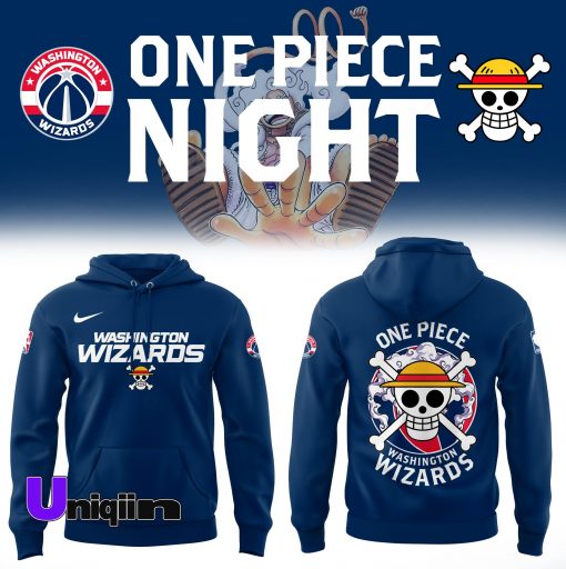 One Piece x Washington Wizards Blue Hoodie