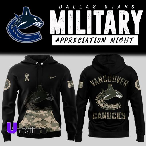 Vancouver Canucks x Military Appreciation 2024 Pullover Hoodie