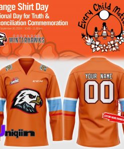 WHL x Orange Shirt Day Portland Winterhawks Hockey orange Jersey