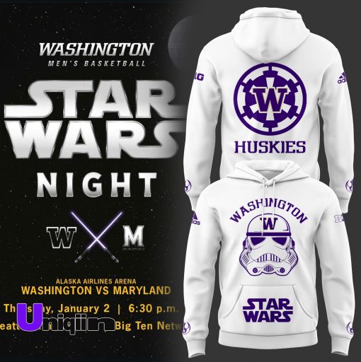 Washington Huskies x Star Wars Night White Hoodie