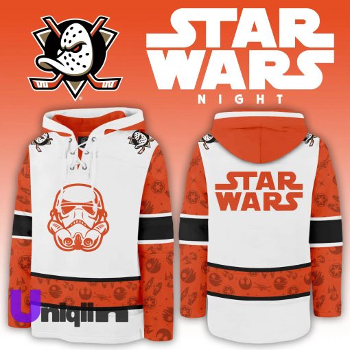 2024 Anaheim Ducks x Star Wars Night Lace Up Hoodie