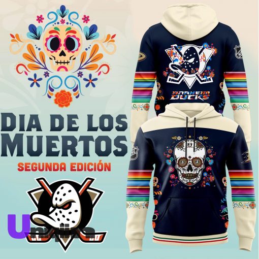 Anaheim Ducks 2024 NHL Dia De Los Muertos Premium Limited Hoodie