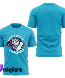 Charlotte Checkers Neon Night Blue TShirt