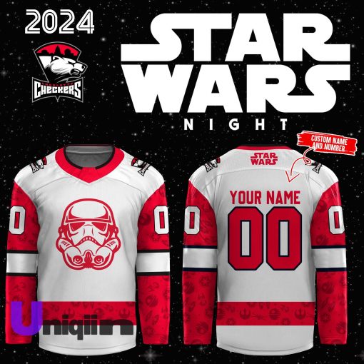 Charlotte Checkers x Star Wars Night Personalized 2024 Jersey