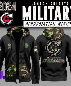 Cincinnati Cyclones x Military Appreciation Night 2024 Zip Hoodie