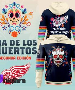 Detroit Red Wings 2024 NHL Dia De Los Muertos Premium Limited Hoodie