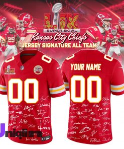 Kansas City ChiefsSuper Bowl 2025 Champions! Jersey SIGNATURE