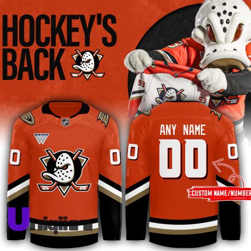 Men’s Anaheim Ducks Orange Home Breakaway Jersey 1