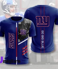 New York Giants T shirt 3D Performance Short Sleeve V42