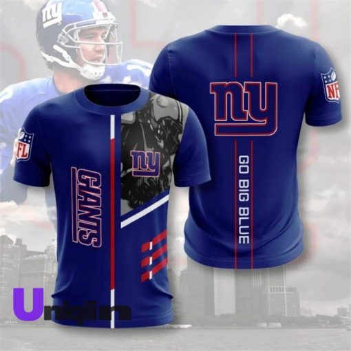 New York Giants T shirt 3D Performance Short Sleeve V42