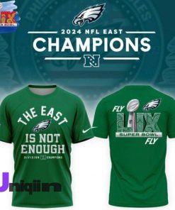 Philadelphia Eagles 2024 NFC East Champions Fly Super Bowl T Shirt V15