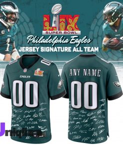 Philadelphia Eagles Super Bowl 2025 Champions! Jersey SIGNATURE