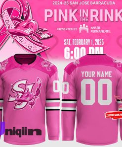 San Jose Barracuda “Pink in the Rink” 2024 25 jersey