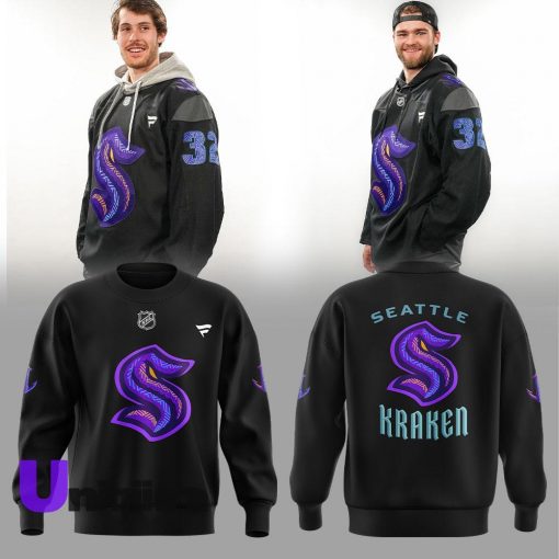 Seattle Kraken Black Hockey History Night Hoodie