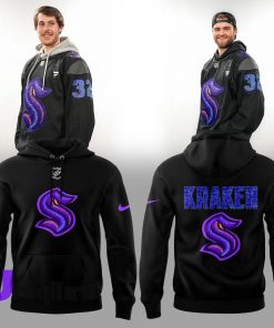 Seattle Kraken Black Hockey History Night Hoodie 1