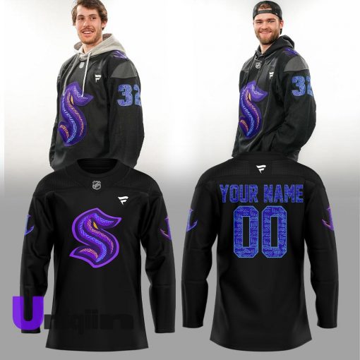 Seattle Kraken Black Hockey History Night Jersey 1