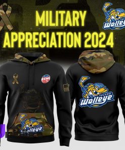 Toledo Walleye Arctic Camo 2024 Salute to Service Club Fleece Pullover Hoodie