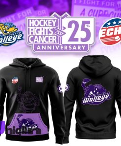 Toledo Walleye x Hockey Fight Cancer 2024 Hoodie