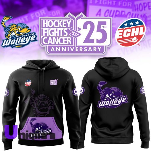 Toledo Walleye x Hockey Fight Cancer 2024 Hoodie