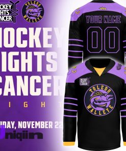 Toledo Walleye x Hockey Fight Cancer Night 2024 Custom Jersey