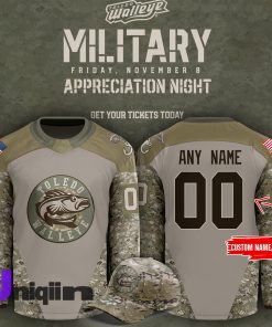 Toledo Walleye x Military Appreciation Night 2024 Custom Jersey