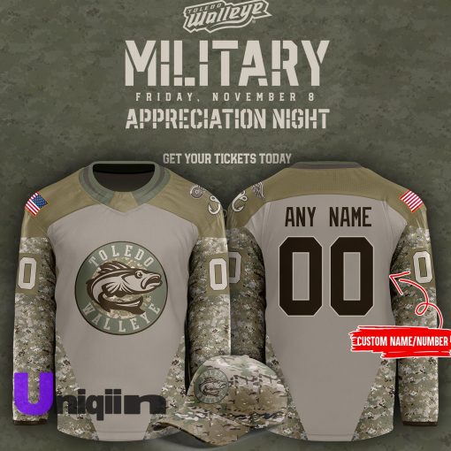 Toledo Walleye x Military Appreciation Night 2024 Custom Jersey