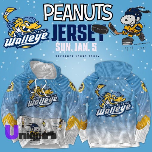 Toledo Walleye x Peanuts Night Limited Edition Hooded